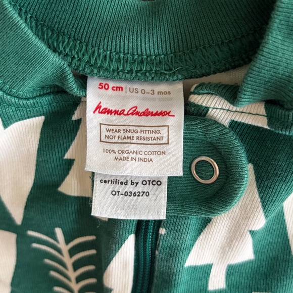 Hannah Anderson Winter Green Zip Sleeper (0-3M) - Picture 4 of 5